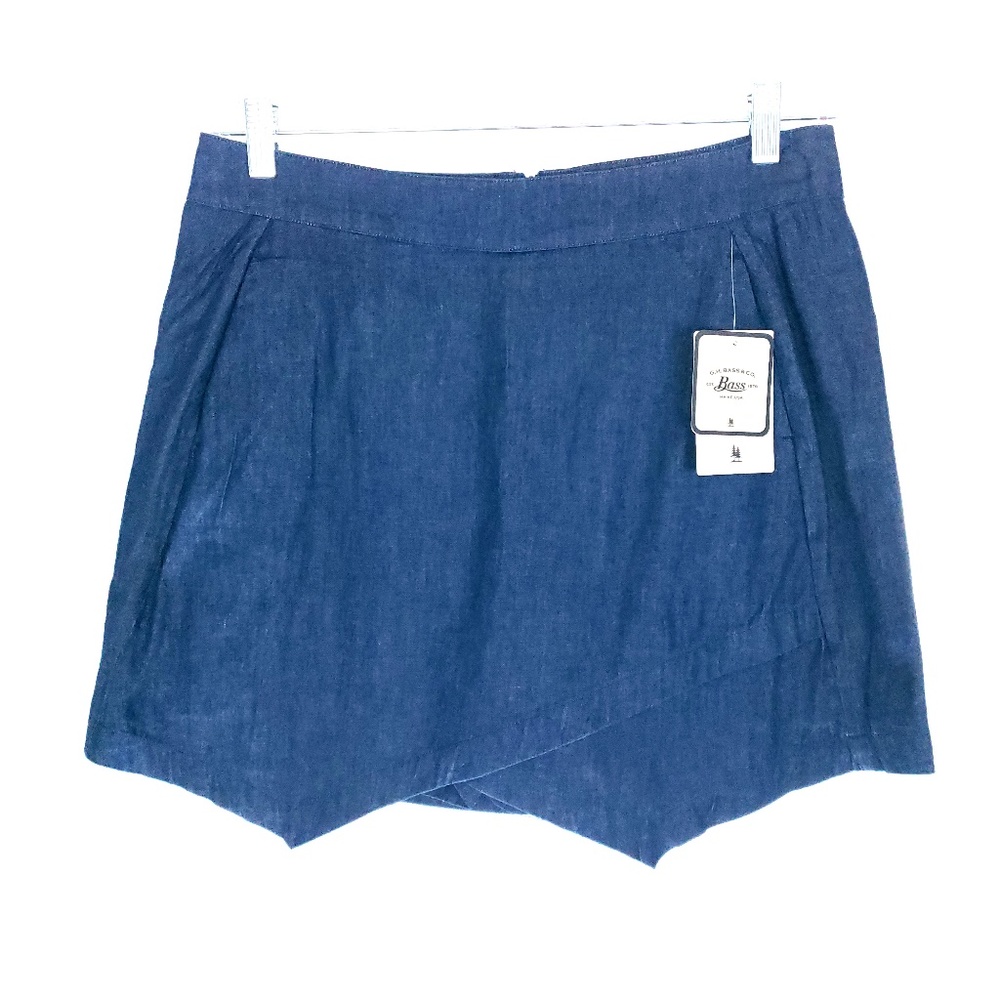 Bass Women Short Skort Color Blue Size S - NWT